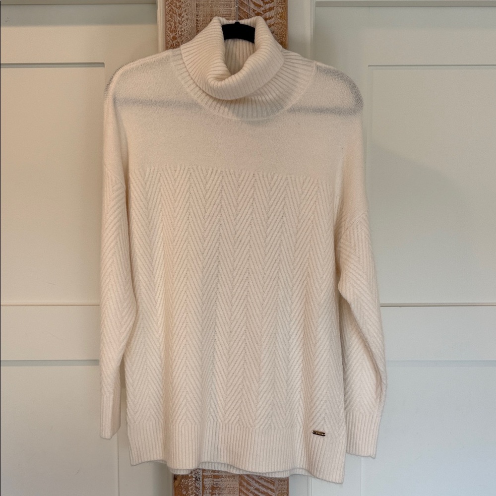 Calvin Klein Cream Cowl Neck Sweater